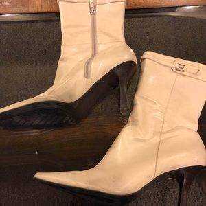 Gianni Bini White Boot Heels